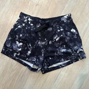 Lululemon Black Tie Dye Print Shorts